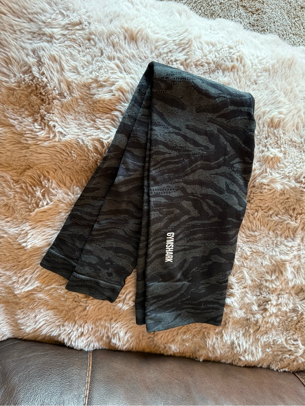 Gymshark Black Zebra-Print Seamless Leggings